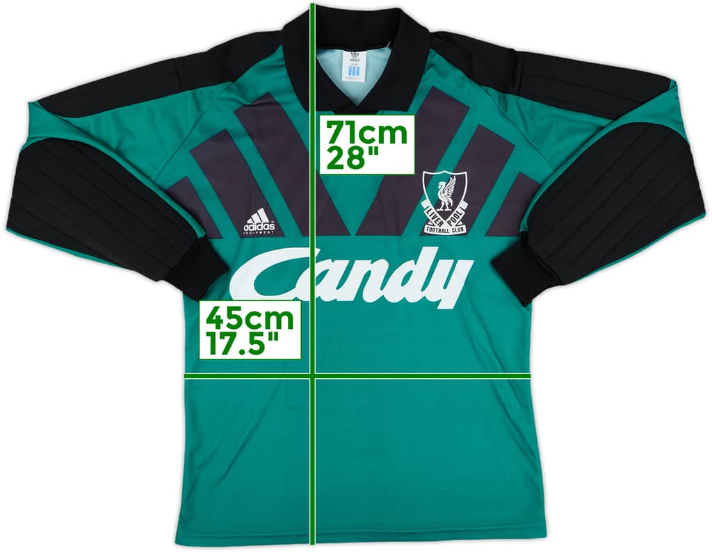 1991-92 Liverpool GK Shirt - 8/10 - (S)