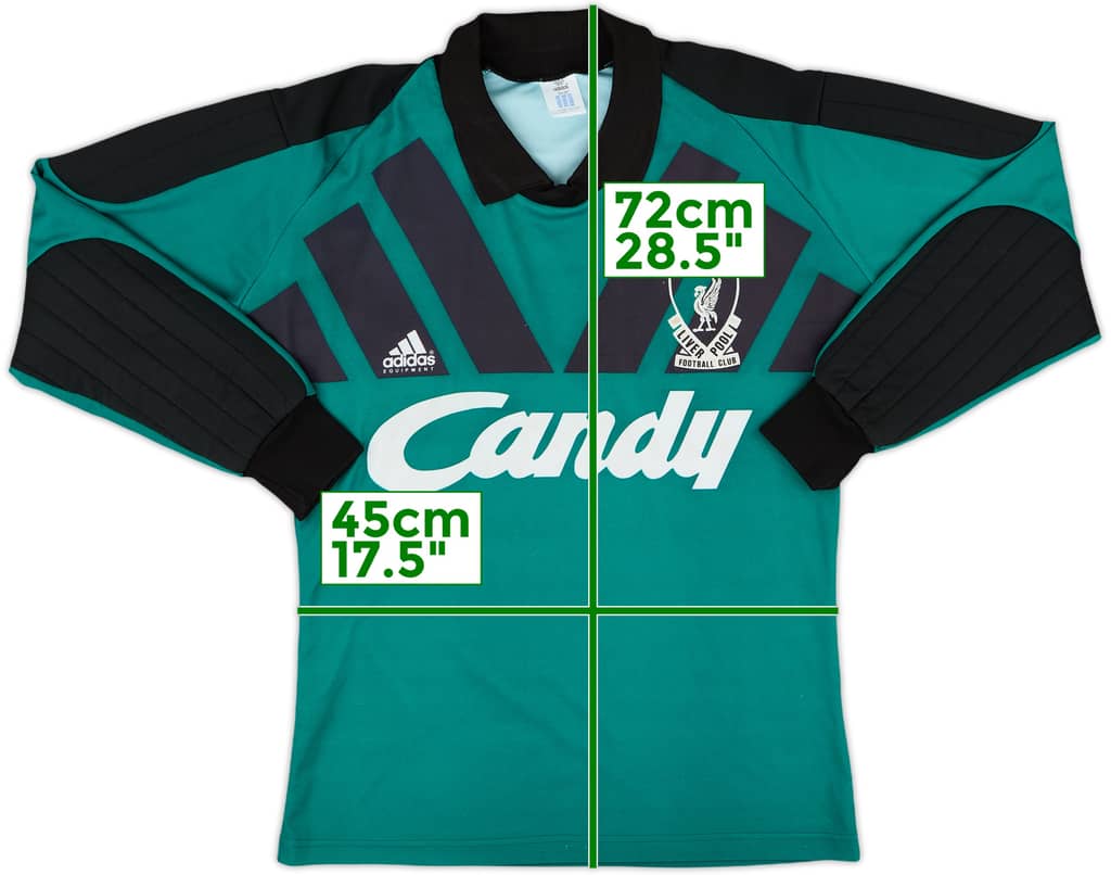 1991-92 Liverpool GK Shirt - 8/10 - (S)
