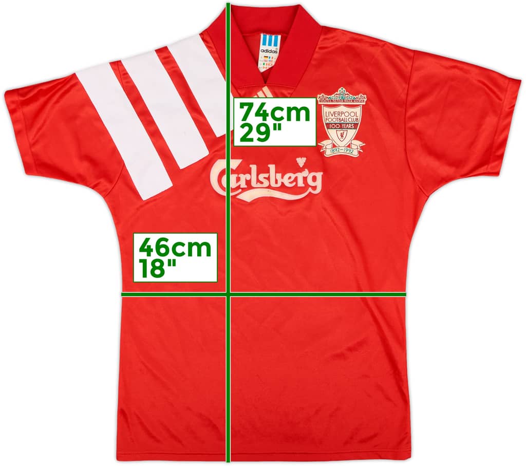 1992-93 Liverpool Centenary Home Shirt - 7/10 - (S)