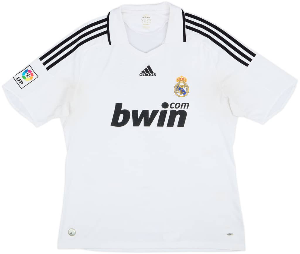 2008-09 Real Madrid Home Shirt - 4/10 - (XL)