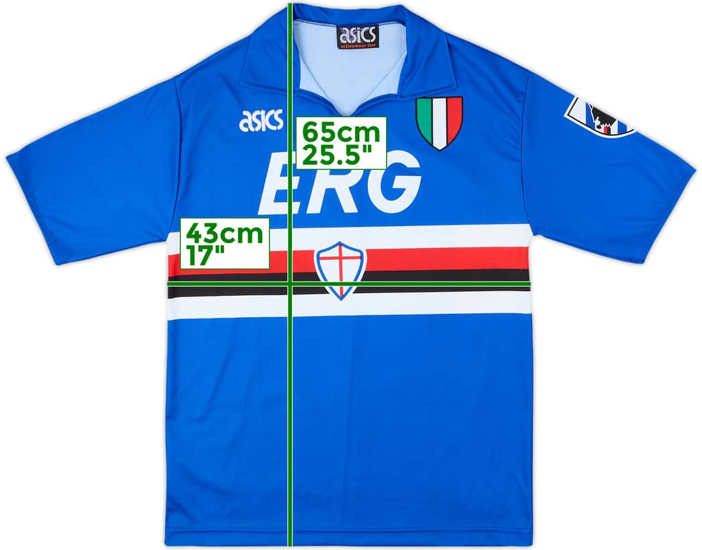 1990-92 Sampdoria Home Shirt - 6/10 - (S)