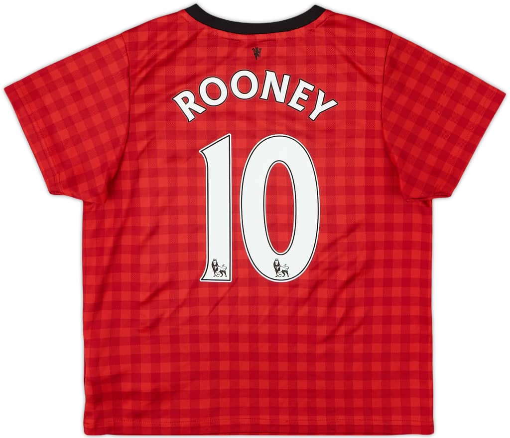 2012-13 Manchester United Home Shirt Rooney #10 - 6/10 - (6-7 Years)