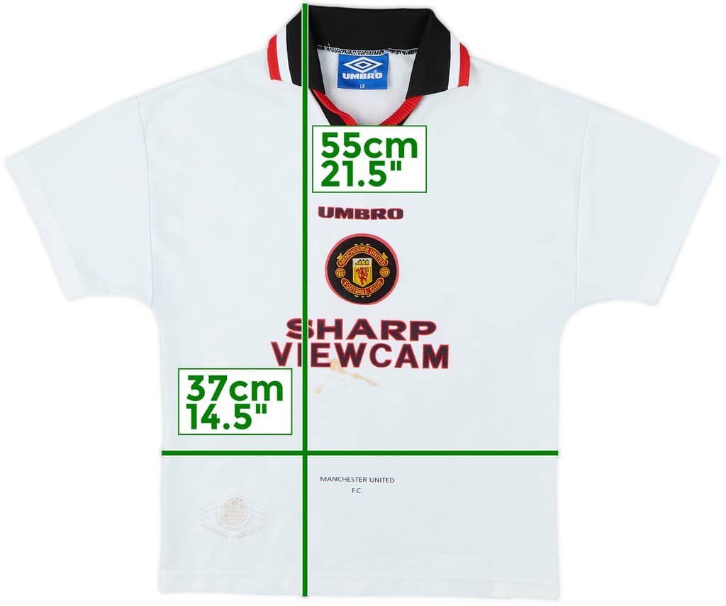 1996-97 Manchester United Away Shirt - 5/10 - (L.Boys)