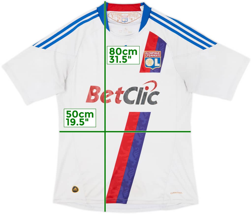 2010-11 Lyon Home Shirt - 4/10 - (L)