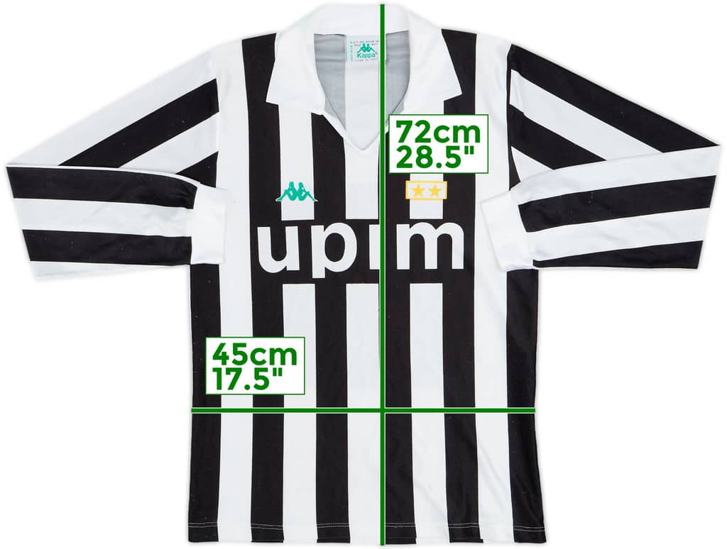 1991-92 Juventus Basic Home L/S Shirt - 8/10 - (S)