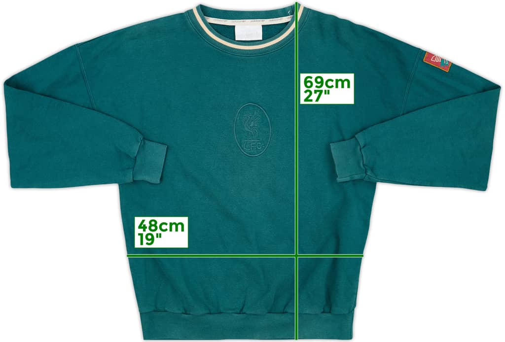 1992-93 Liverpool adidas Sweat Top - 8/10 - (S)