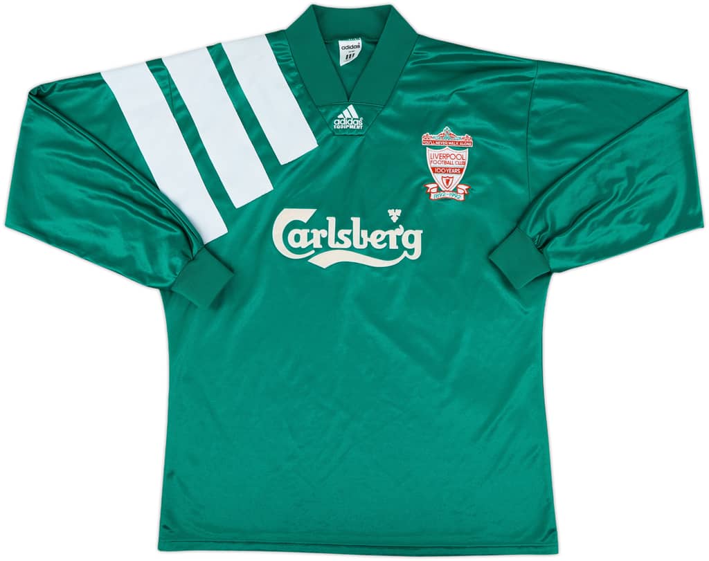 1992-93 Liverpool Player Issue Centenary Away L/S Shirt - 9/10 - (L/XL)