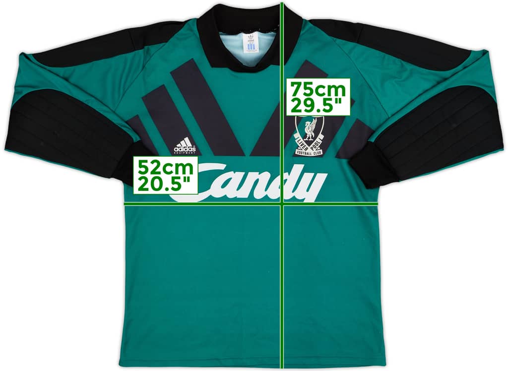 1991-92 Liverpool GK Shirt - 8/10 - (M)