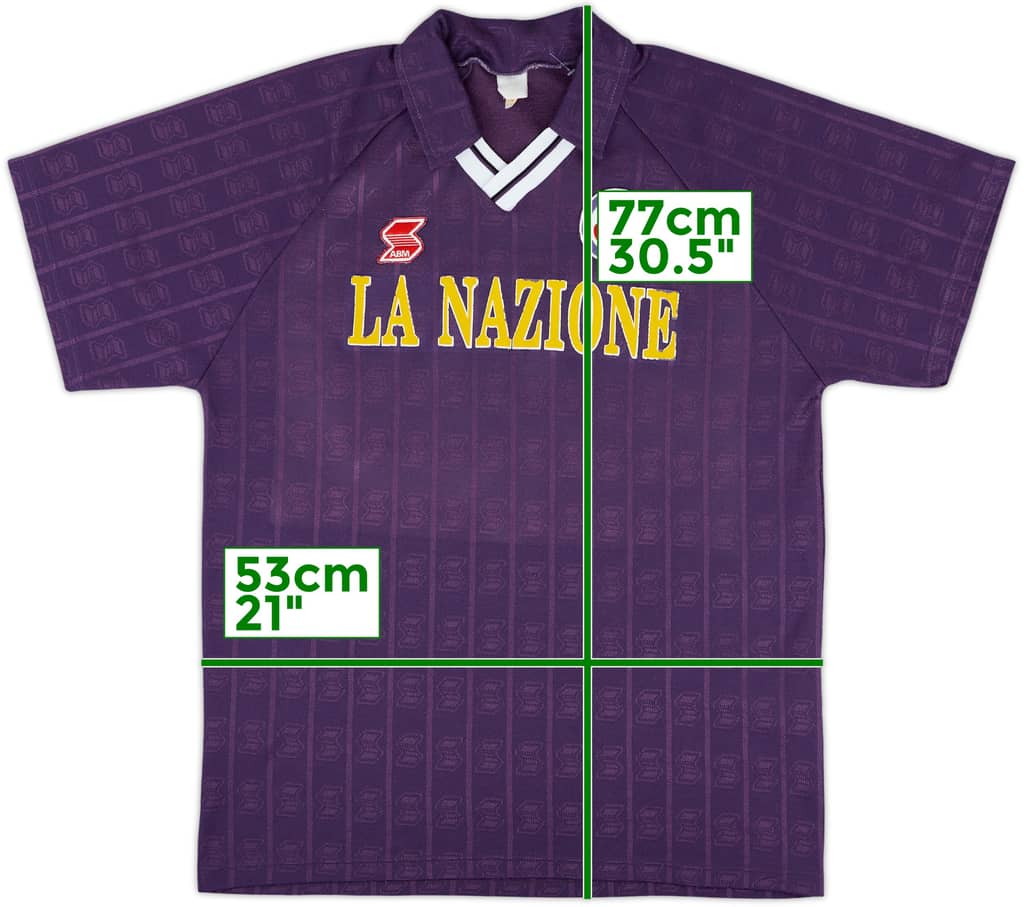1990-91 Fiorentina Home Shirt - 7/10 - (XL)