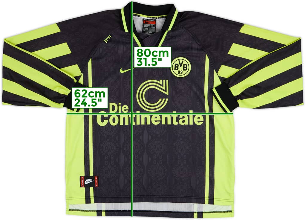 1996-97 Borussia Dortmund Away L/S Shirt - 7/10 - (XXL)