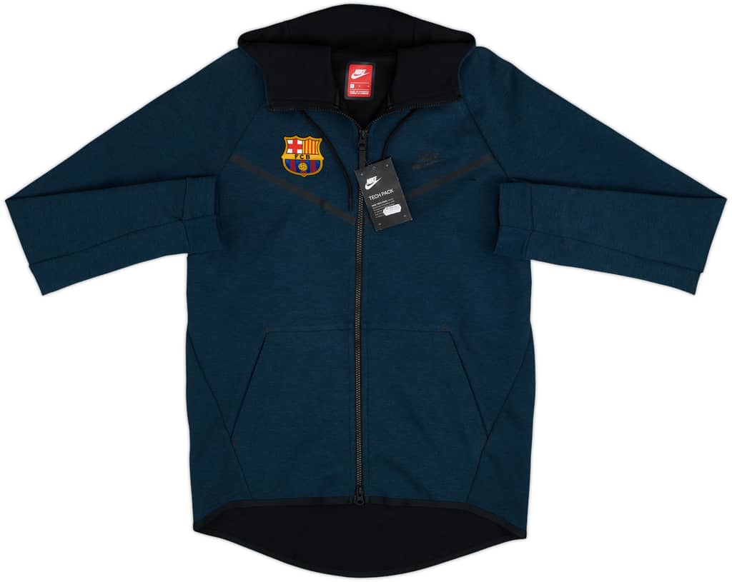 2018-19 Barcelona Nike Zipped Hooded Sweat Top (M)