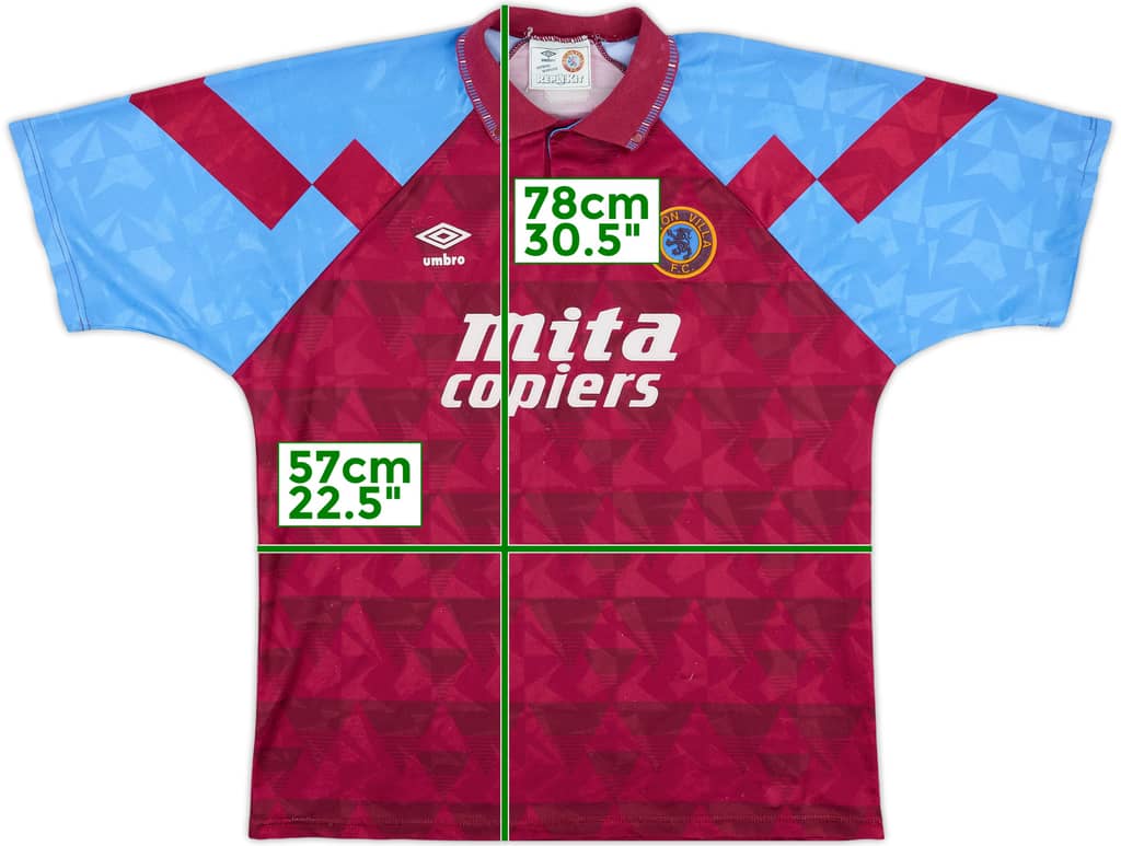 1990-92 Aston Villa Home Shirt - 6/10 - (XL)