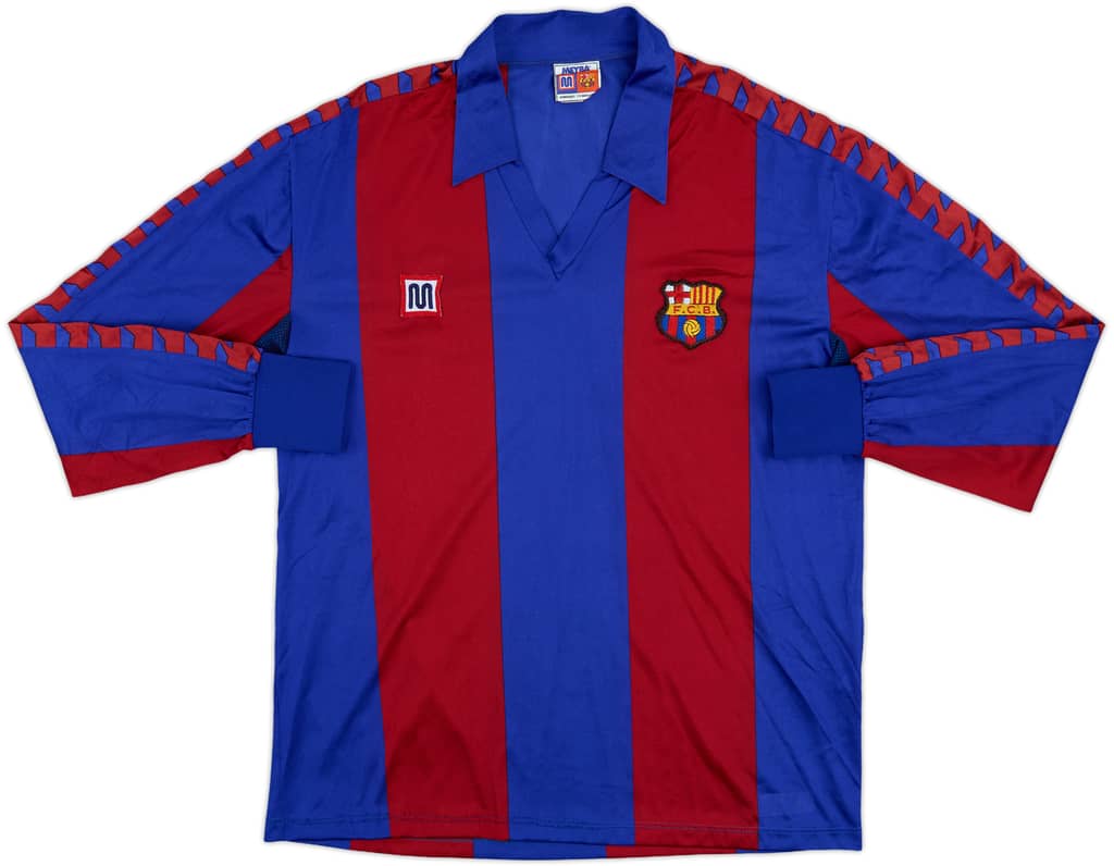 1984-89 Barcelona Home L/S Shirt - 9/10 - (XL)
