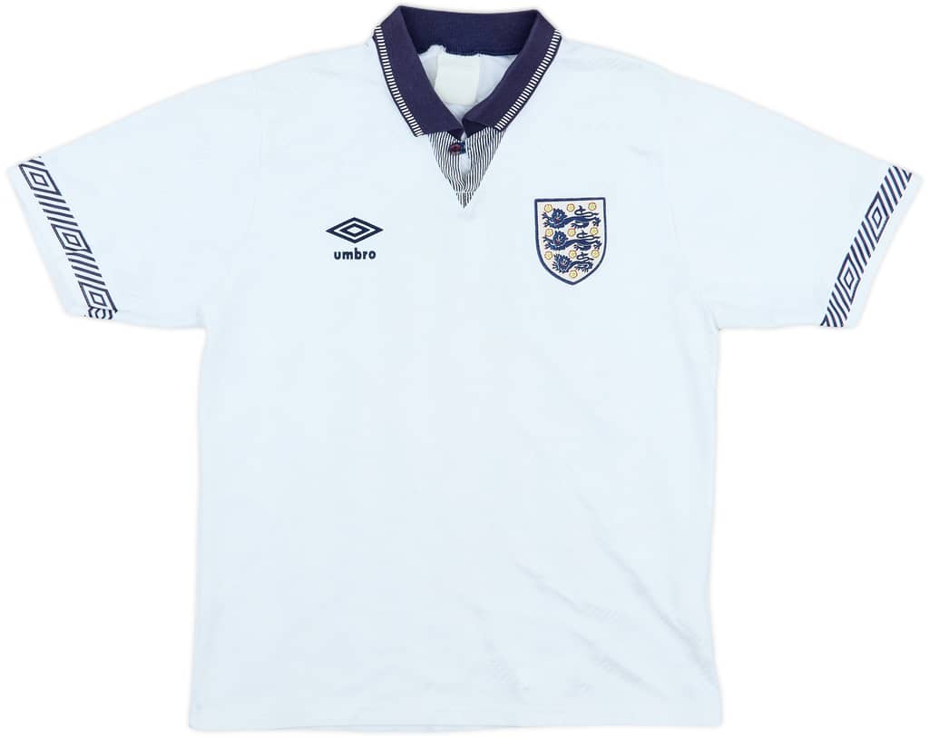 1990-92 England Home Shirt - 7/10 - (M)