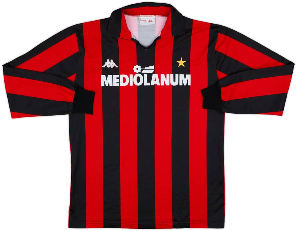 1988-89 AC Milan Home L/S Shirt - 5/10 - (M)