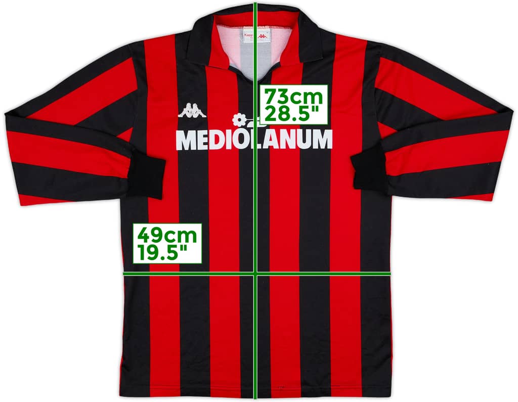 1988-89 AC Milan Home L/S Shirt - 5/10 - (M)