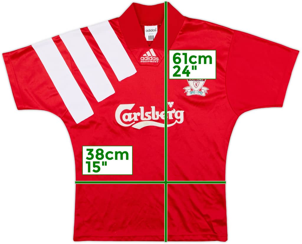 1992-93 Liverpool Centenary Home Shirt - 7/10 - (L.Boys)