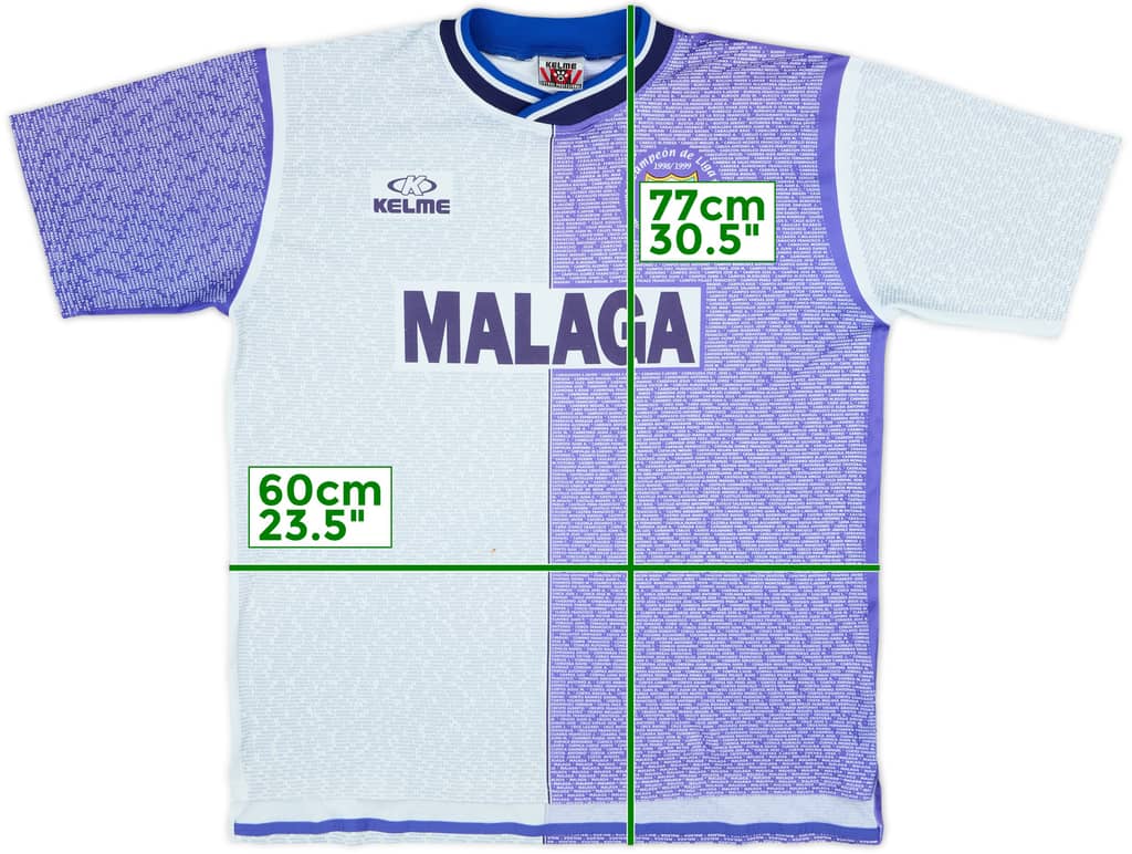 1998-99 Malaga 'Camepon De Liga' Home Shirt - 6/10 - (L)