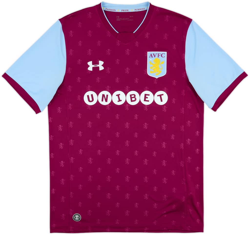 2017-18 Aston Villa Home Shirt - 7/10 - (L)