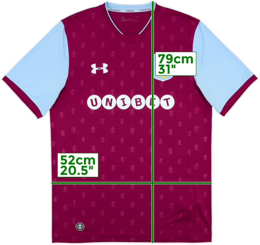 2017-18 Aston Villa Home Shirt - 7/10 - (L)