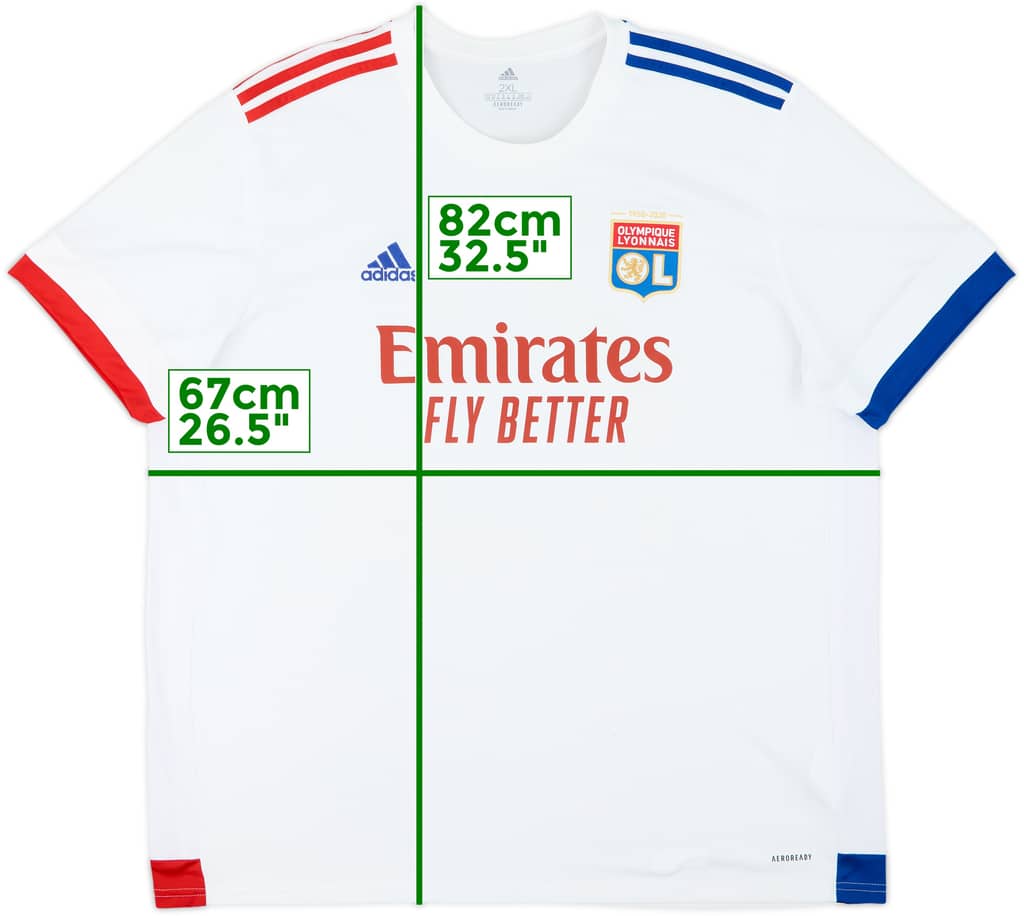 2020-21 Lyon Home Shirt - 6/10 - (XXL)