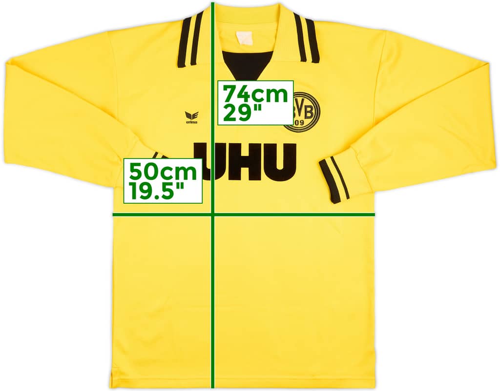 1980-81 Borussia Dortmund Home L/S Shirt - 9/10 - (L)