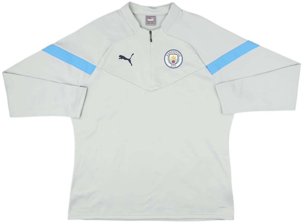 2022-23 Manchester City Puma 1/4 Zip Drill Top - 8/10 - (XL)
