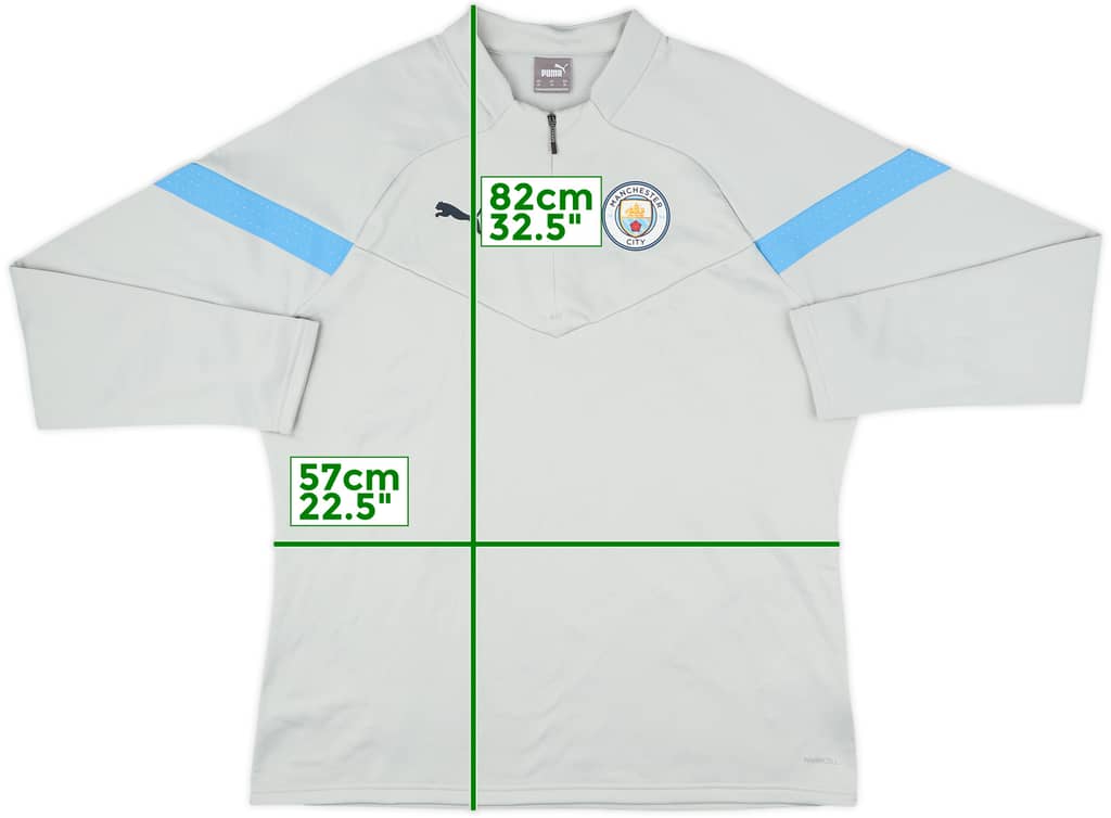 2022-23 Manchester City Puma 1/4 Zip Drill Top - 8/10 - (XL)