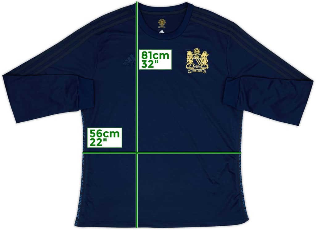 2018-19 Manchester United adidas Retro '1968' L/S Shirt - 8/10 - (XXL)