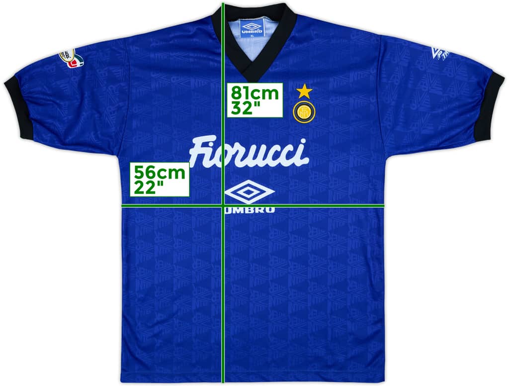 1992-93 Inter Milan Umbro Training Shirt - 8/10 - (XL)