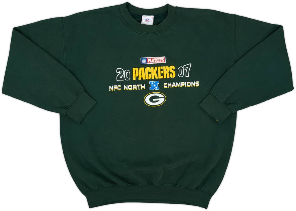 2007 Green Bay Packers NFC North Champions NFL Sweat Top - 8/10 - (L)