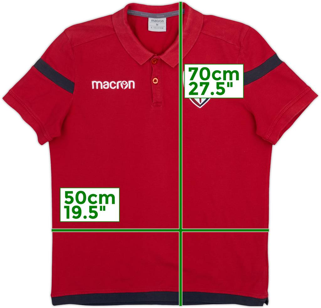 2018-19 Cagliari Macron Polo Shirt - 7/10 - (M)