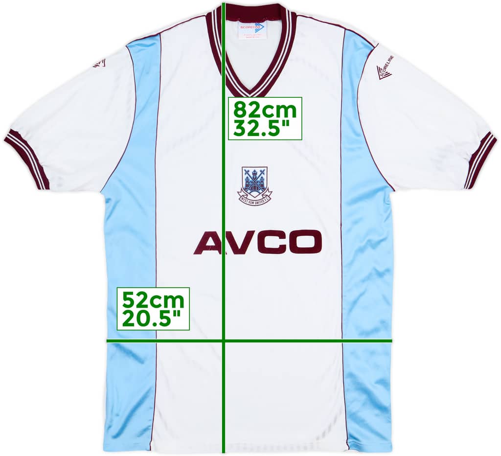 1987-89 West Ham Away Shirt - 8/10 - (L)