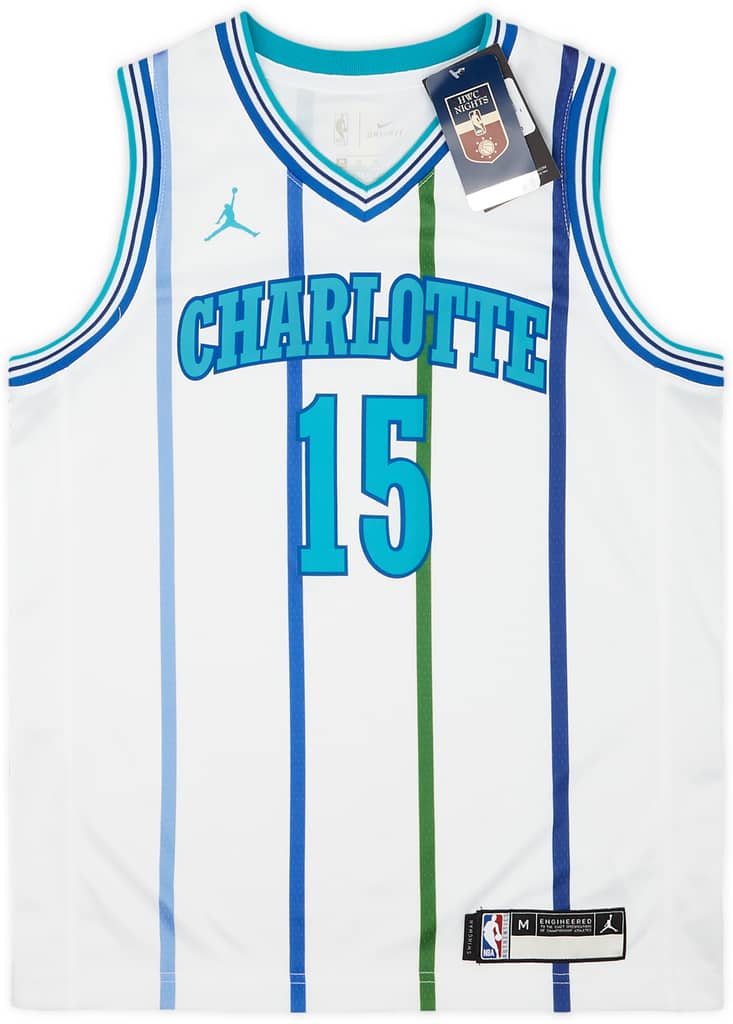 1988 Charlotte Hornets Walker #15 Nike Hardwood Classics Swingman Jersey Y - W/Tags