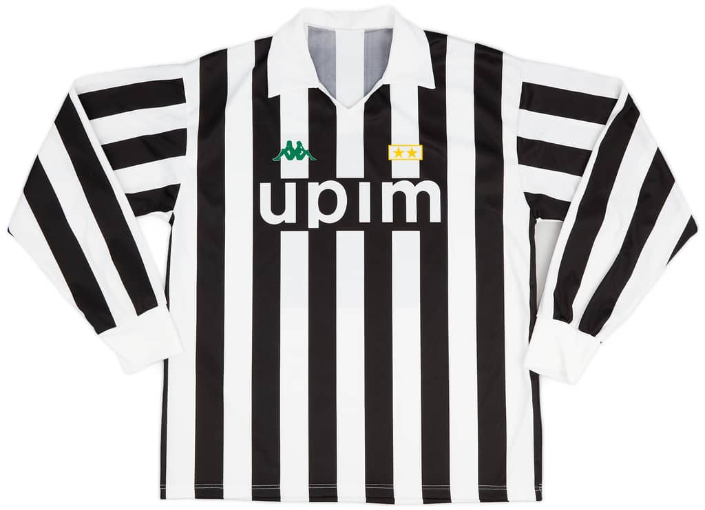 1991-92 Juventus Basic Home L/S Shirt - 8/10 - (L)