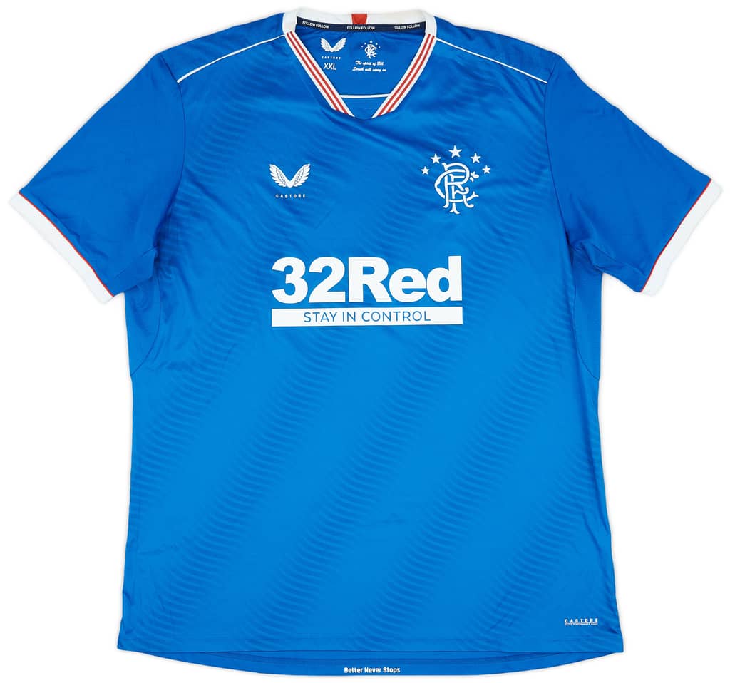 2020-21 Rangers Home Shirt - 8/10 - (XXL)
