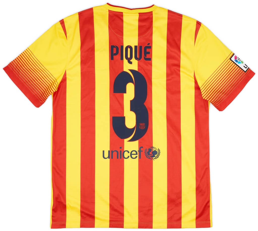 2013-15 Barcelona Away Shirt Pique #3 (XL)
