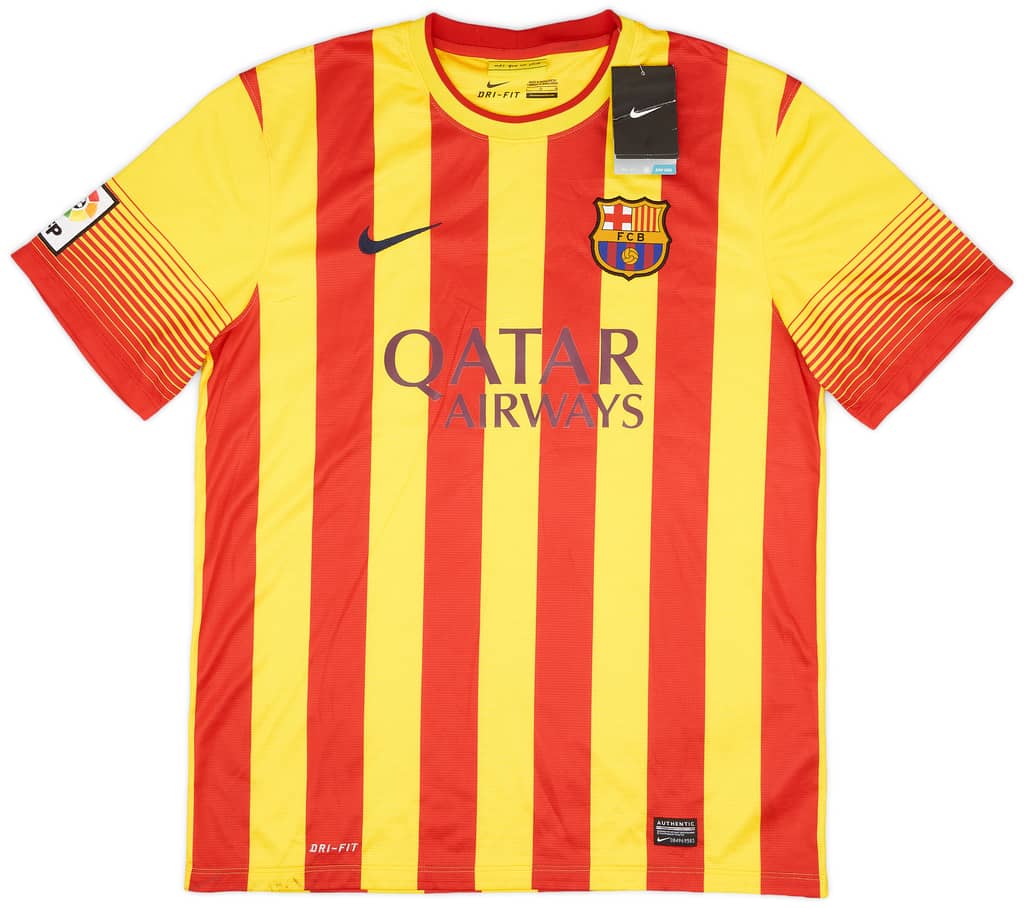 2013-15 Barcelona Away Shirt Pique #3 (XL)