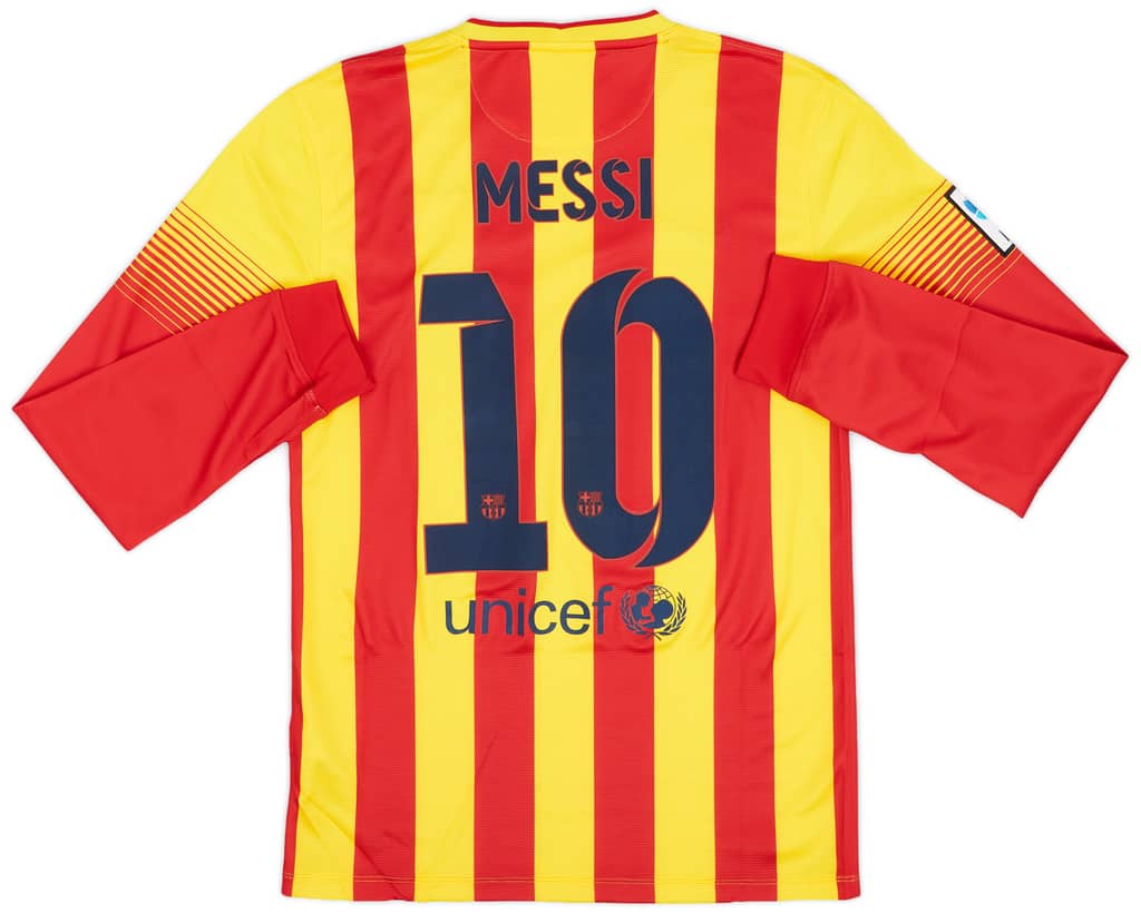 2013-15 Barcelona Away L/S Shirt Messi #10 (S)