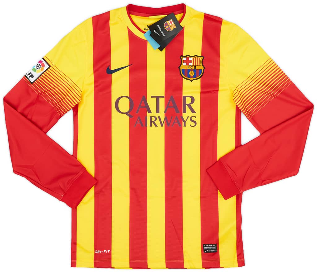2013-15 Barcelona Away L/S Shirt Messi #10 (S)