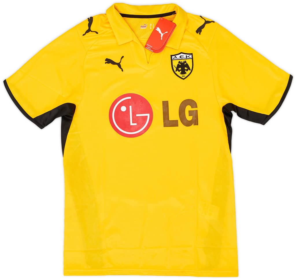 2008-09 AEK Athens Home Shirt (S)