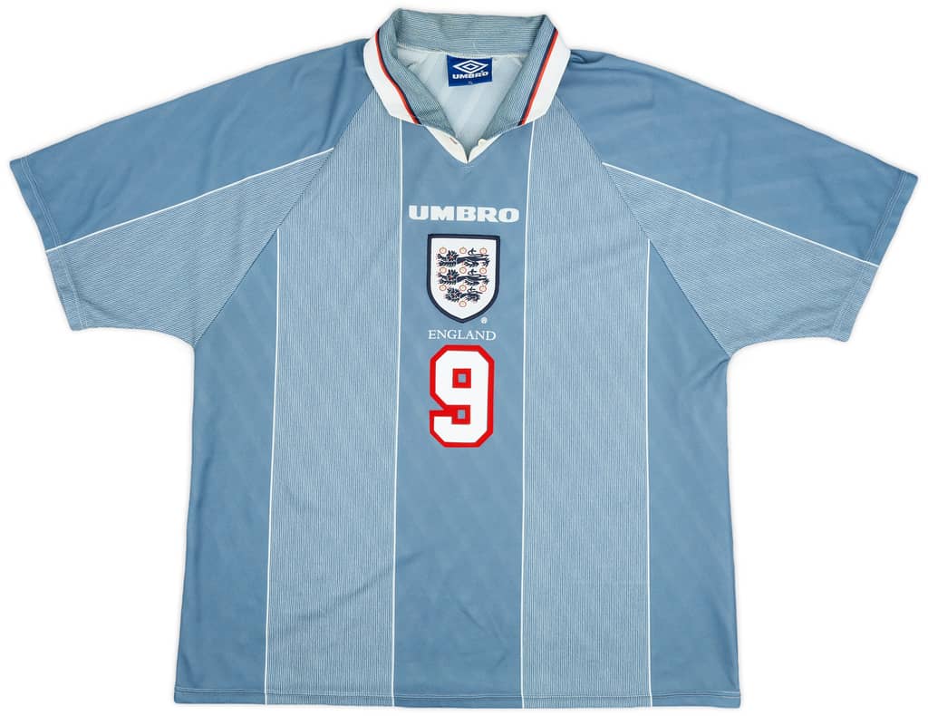 1995-97 England Away Shirt Shearer #9 - 8/10 - (XL)