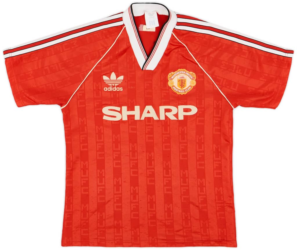1988-90 Manchester United Home Shirt #9 - 6/10 - (S)