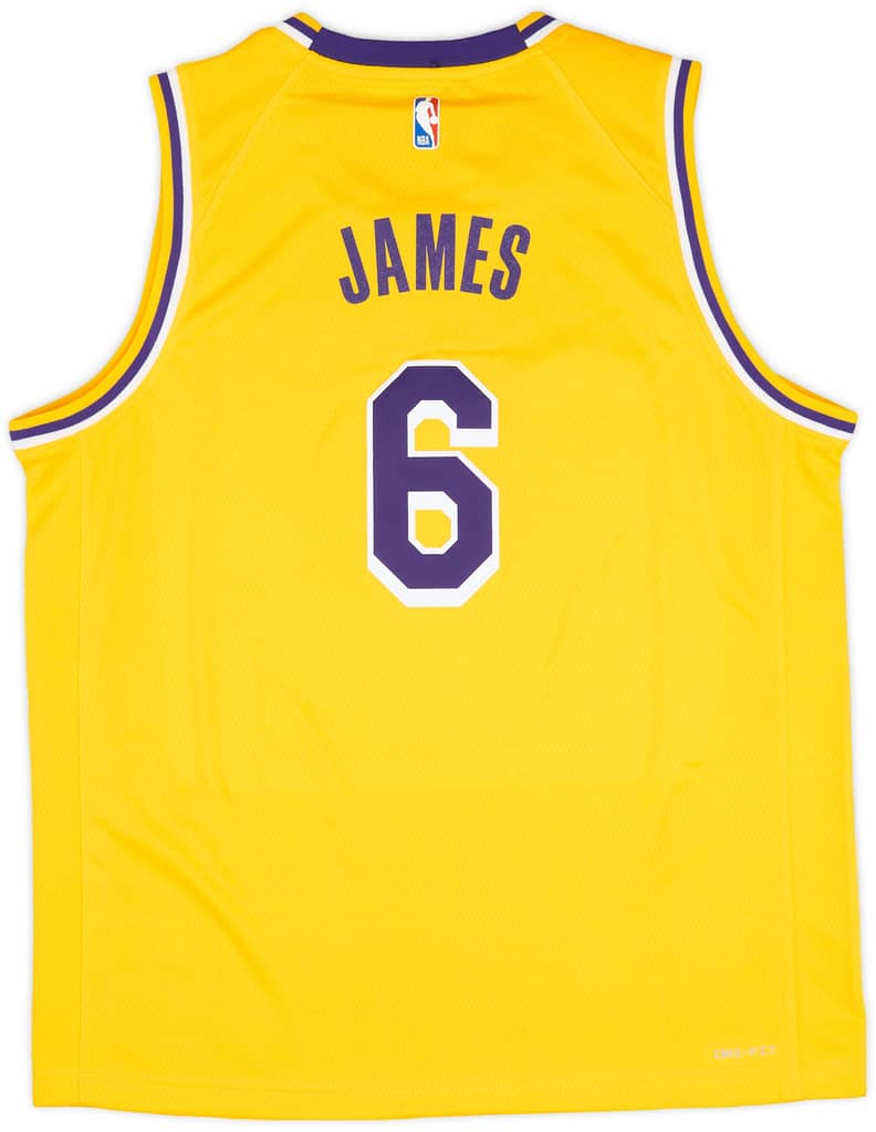 2021-23 LA Lakers James #6 Nike Swingman Away Jersey (XL.Kids)