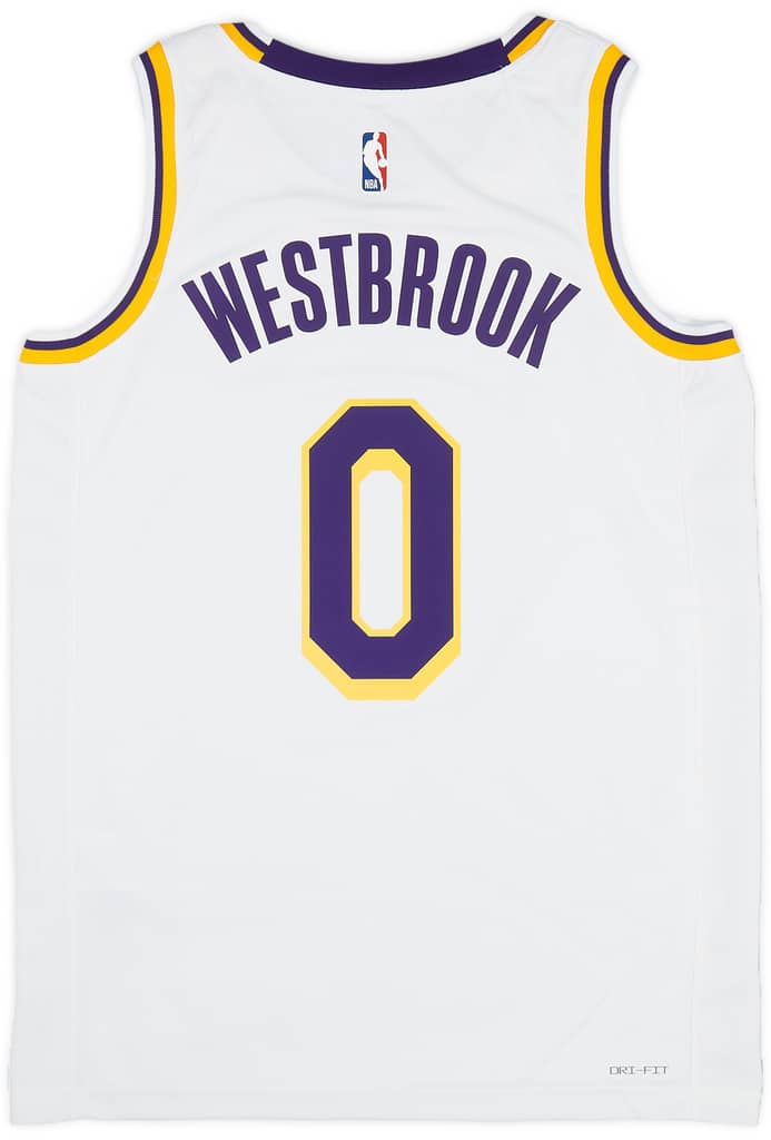 2021-23 LA Lakers Westbrook #0 Nike Swingman Home Jersey (S)