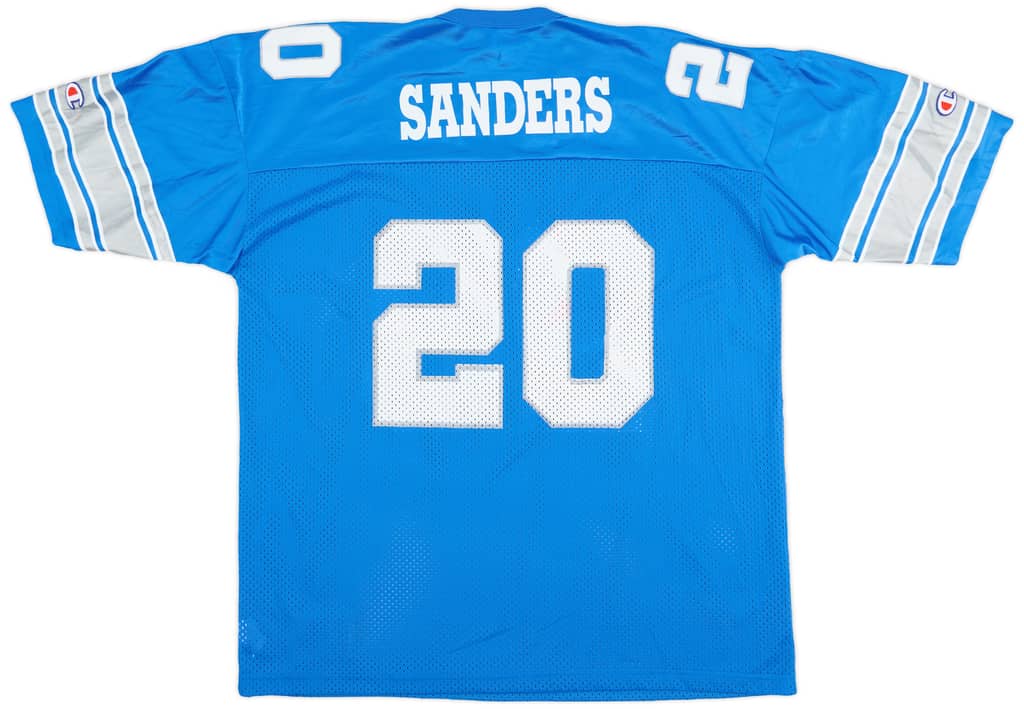 1998 Detroit Lions Sanders #20 Champion Home Jersey (Very Good) XL