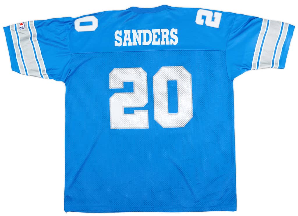 1998 Detroit Lions Sanders #20 Champion Home Jersey (Excellent) XL