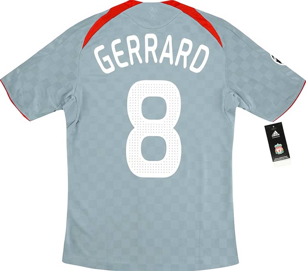 2008-09 Liverpool Player Issue CL Away Shirt Gerrard #8