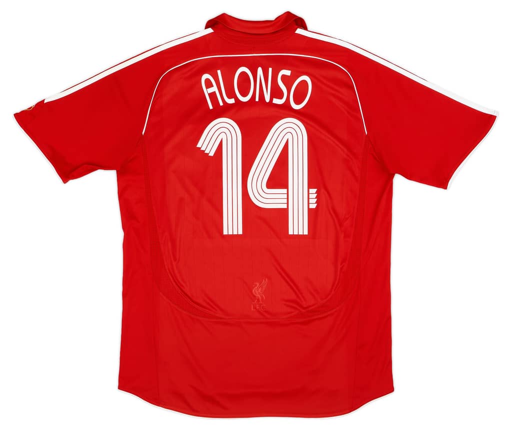 2006-08 Liverpool Home Shirt Alonso #14 - 8/10 - (S)