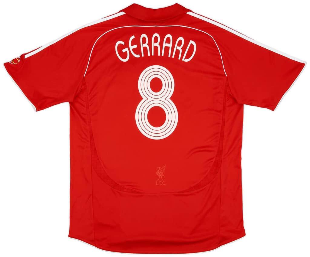 2006-08 Liverpool Home Shirt Gerrard #8 - 8/10 - (S)